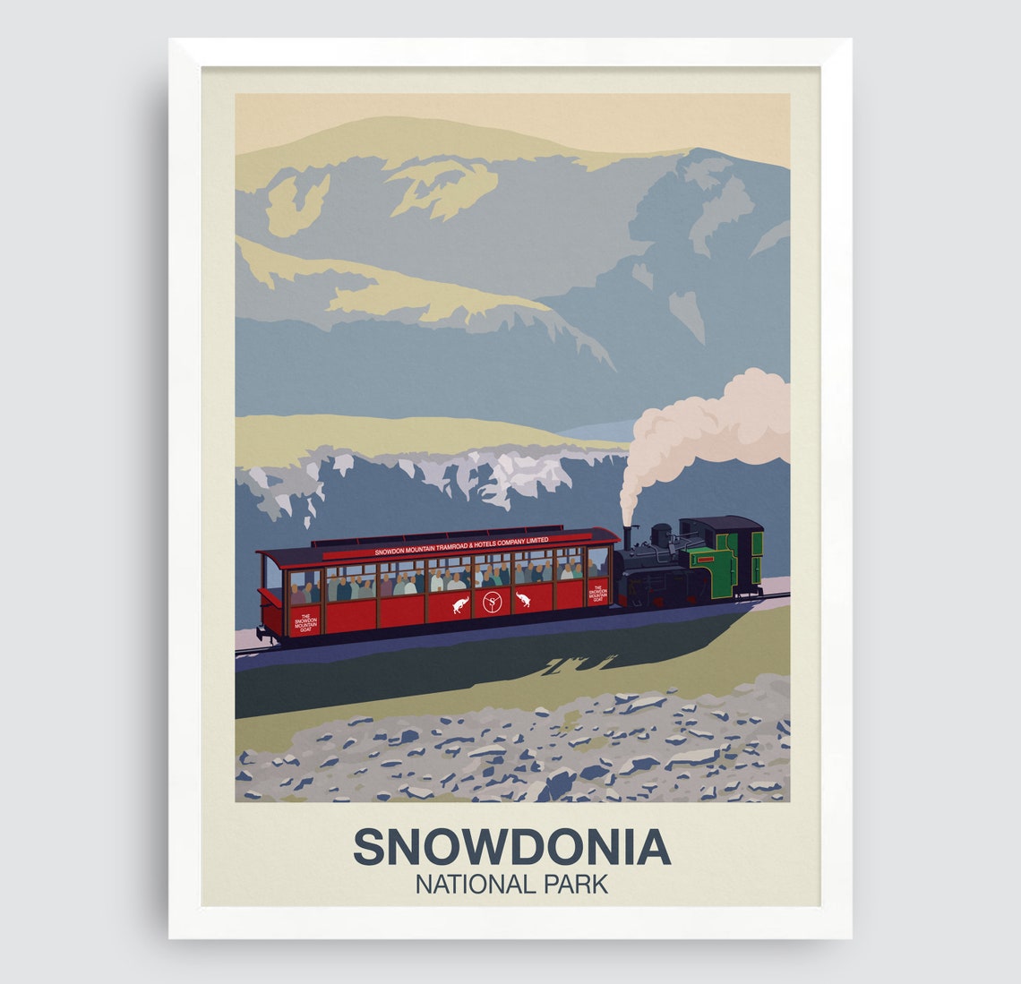 Snowdonia National Park Vintage Steam Train Mountain Railway Poster - Image 4