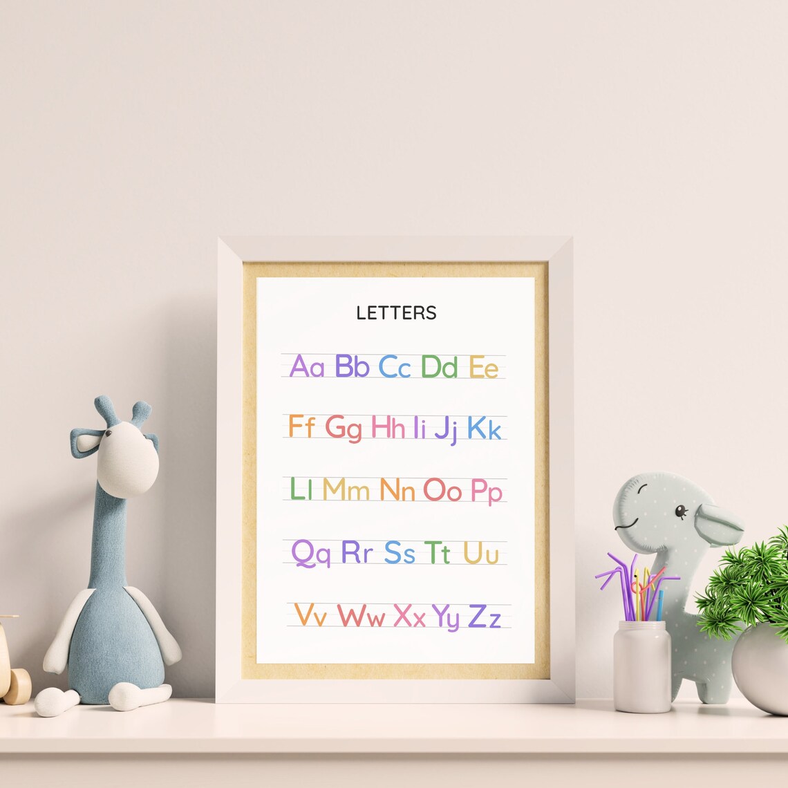 Rainbow Alphabet Poster, Kids Educational Learning - Image 5
