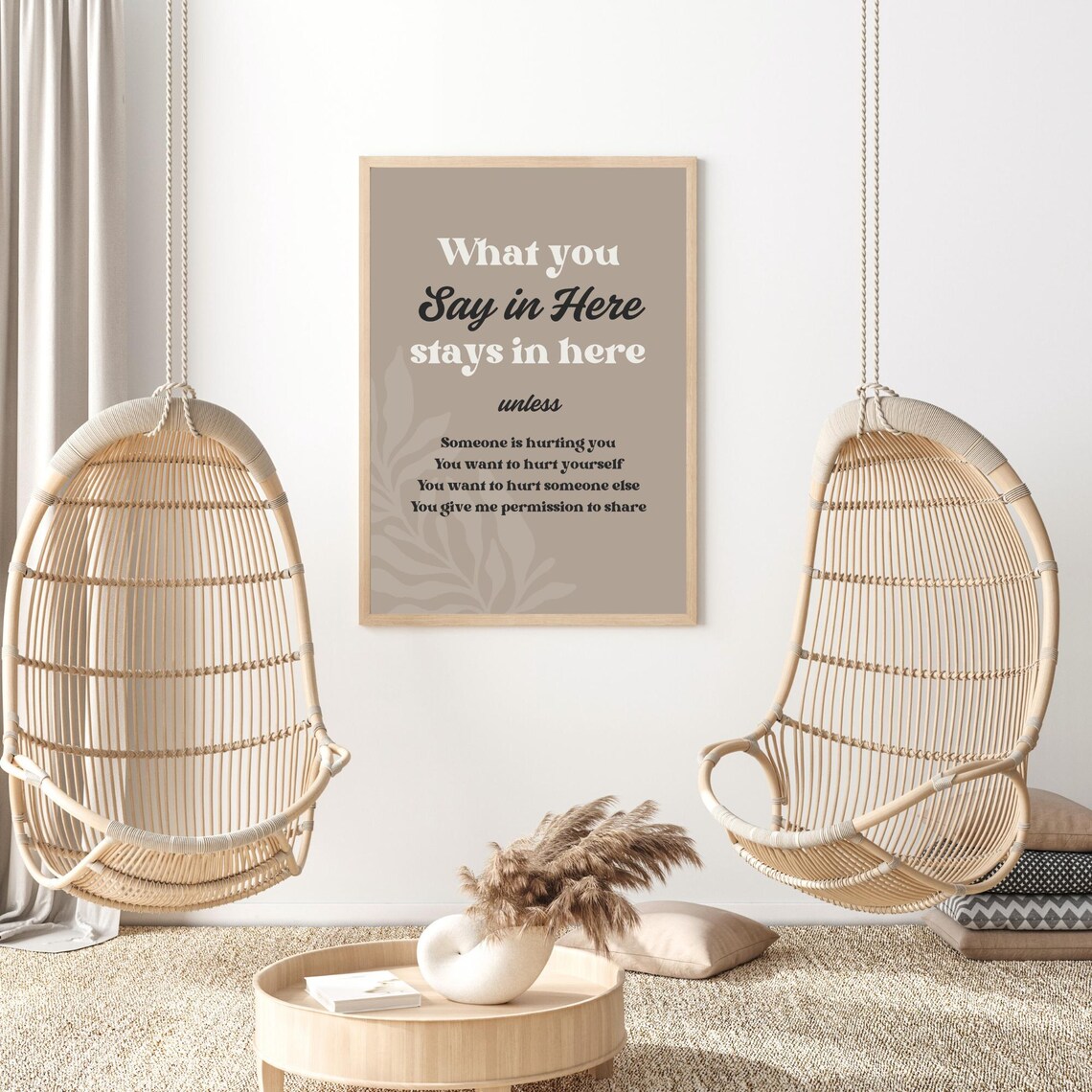 What You Say in Here Stays in Here Therapy Confidentiality Poster - Image 2