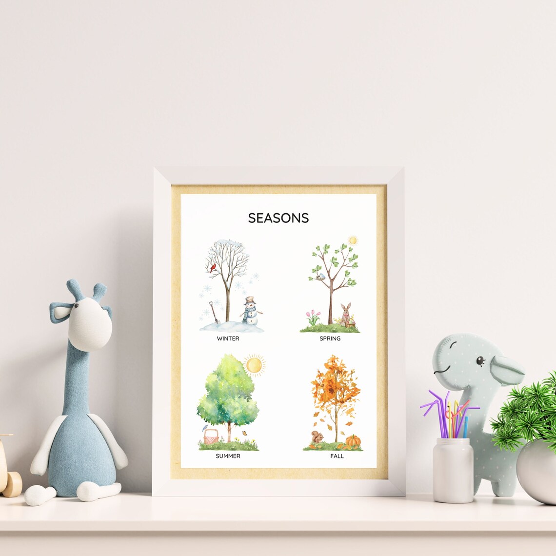 Four Seasons Poster Chart, Montessori Learning Print - Image 3
