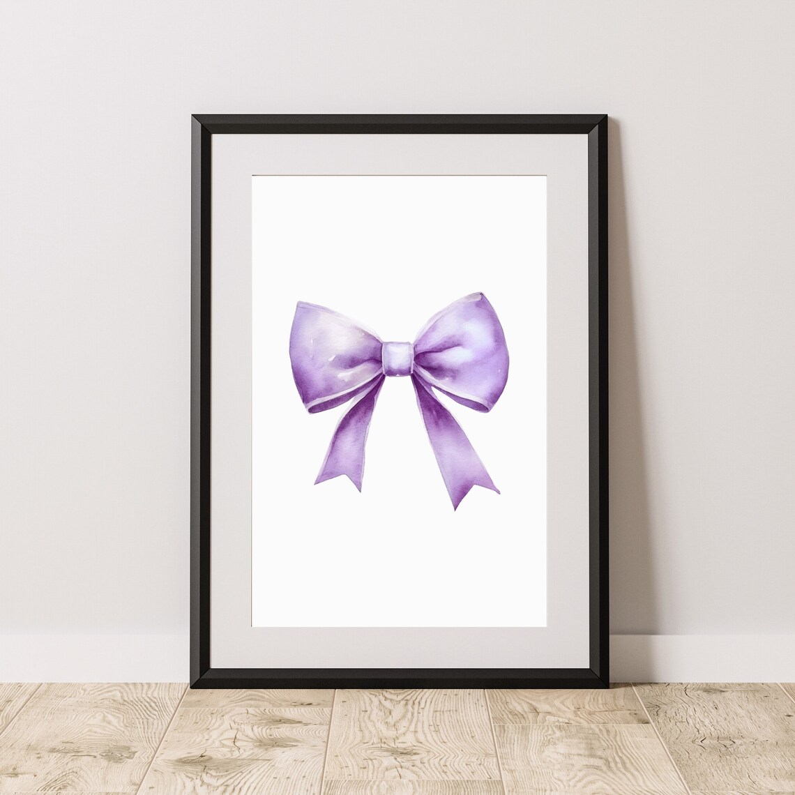 Purple Bow Print Preppy Aesthetic Wall Art Trendy College Dorm Dopamine Decor Lilac Fashion Poster Girly Coquette Girl Nursery - Image 2
