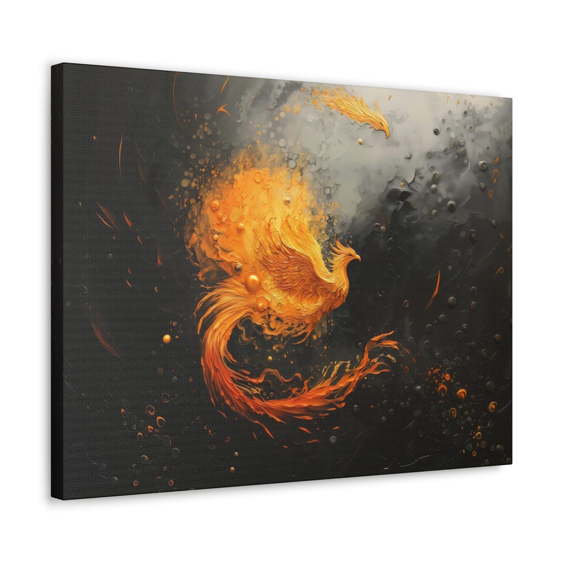 Bold Majestic Golden Phoenix Rebirth Mythical Fire Bird Art Print