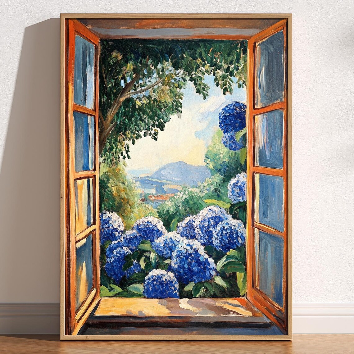 Open Window, Matisse-Inspired Garden Scene Art Print