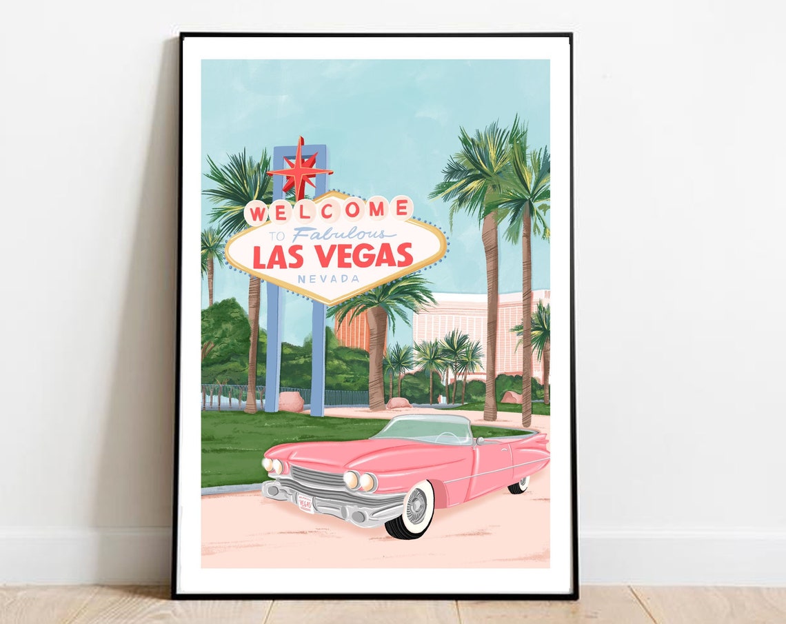 Las Vegas Usa Travel Poster