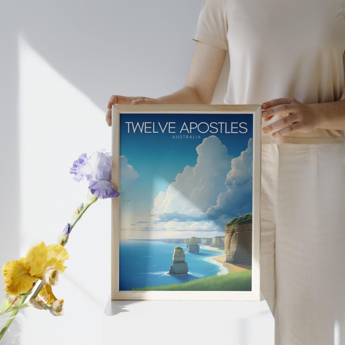 Twelve Apostles Australia Sea Stacks Coastal Travel Poster Art - Image 3