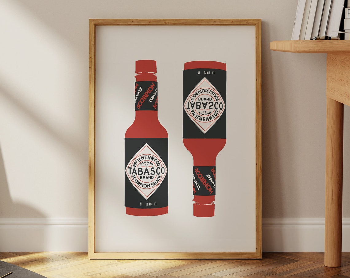 Tabasco Scorpion Sauce Bottle Red Hot Pop Art Kitchen Poster - Image 3