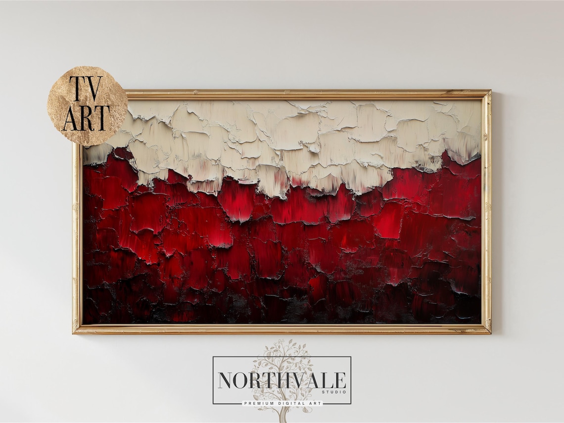Abstract Impasto Painting, Modern Textured Wall Decor