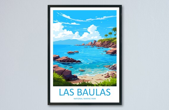 Las Baulas National Marine Park Rocky Cove Ocean Travel Poster