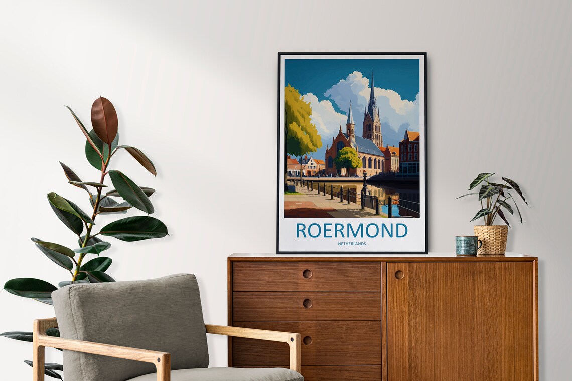 Roermond Travel Poster, Netherlands Place Print - Image 2