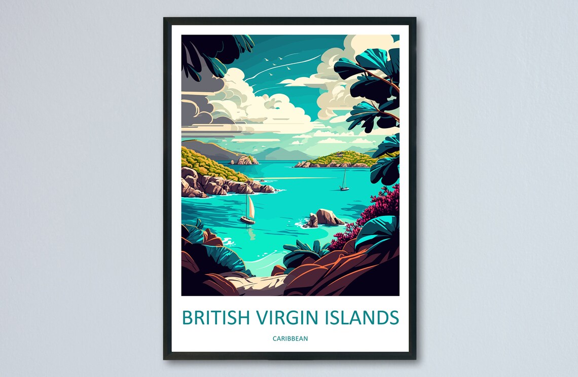 British Virgin Islands Travel Poster, Place Print