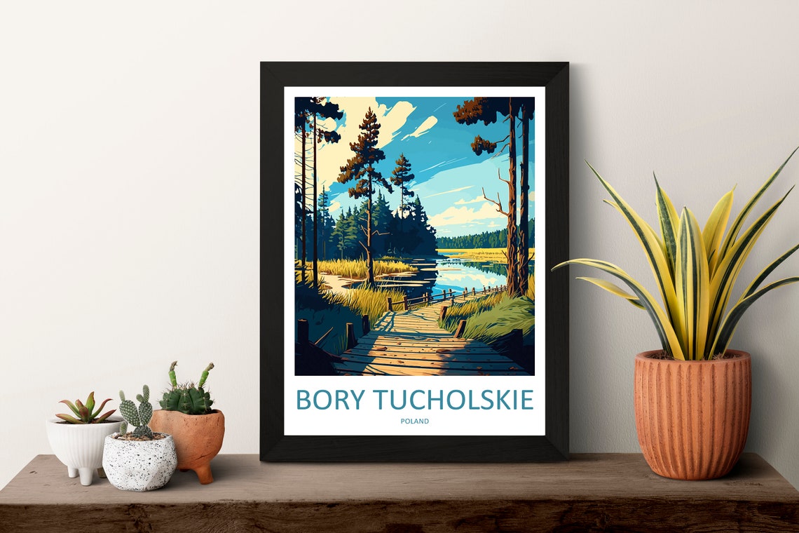 Bory Tucholskie Poland Pine Forest Boardwalk Wetlands Poster - Image 3