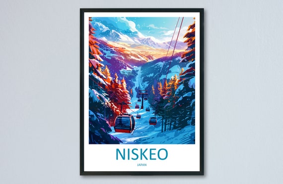 Niseko Travel Print Wall Art Niseko Wall Hanging Home Dcor Niseko Gift Art Lovers Ski Art Lover Gift Niseko Print Skiing Niseko Ski Art