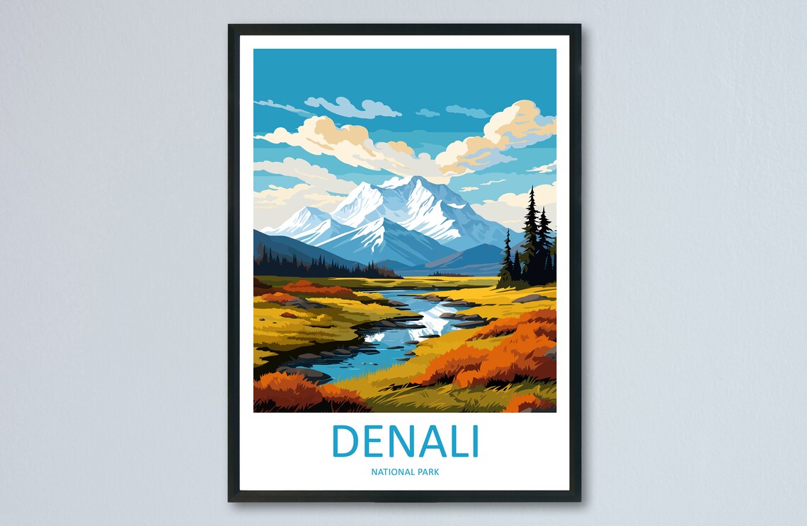 Denali National Park Gift Wall Art Print
