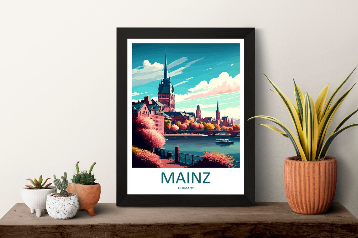 Mainz Travel Poster, Germany City Wall Art - Image 3