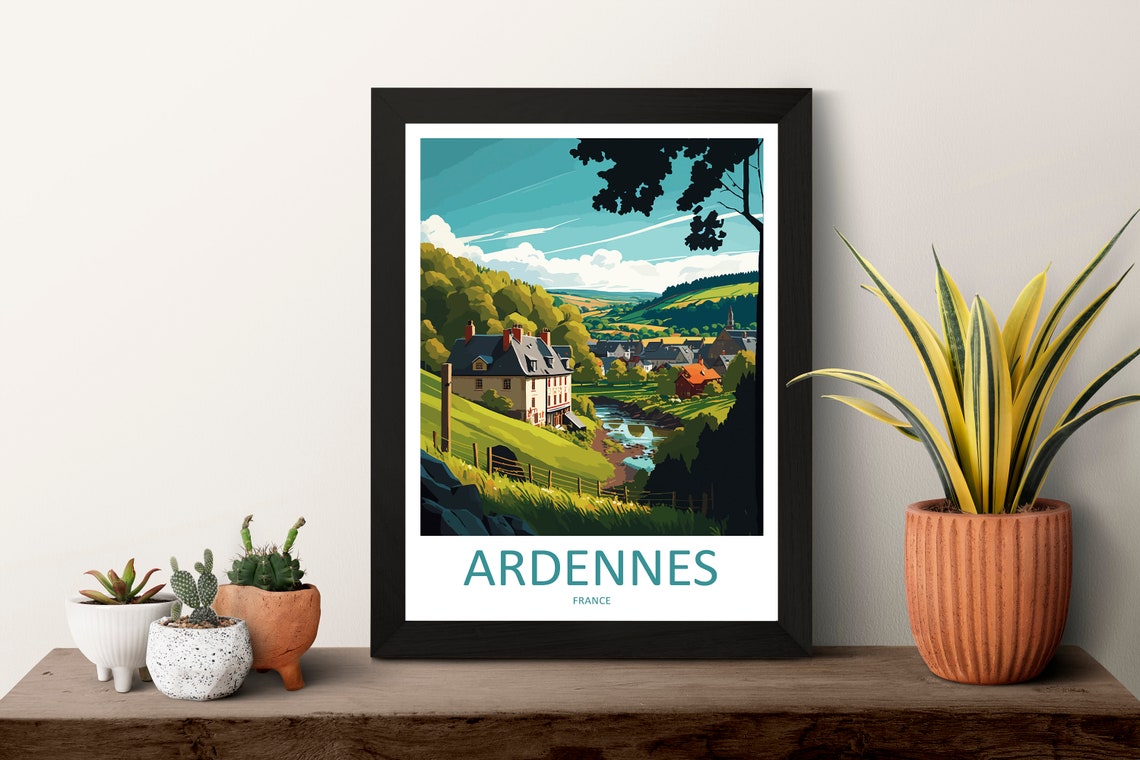 Ardennes Travel Poster, France Wall Art - Image 3