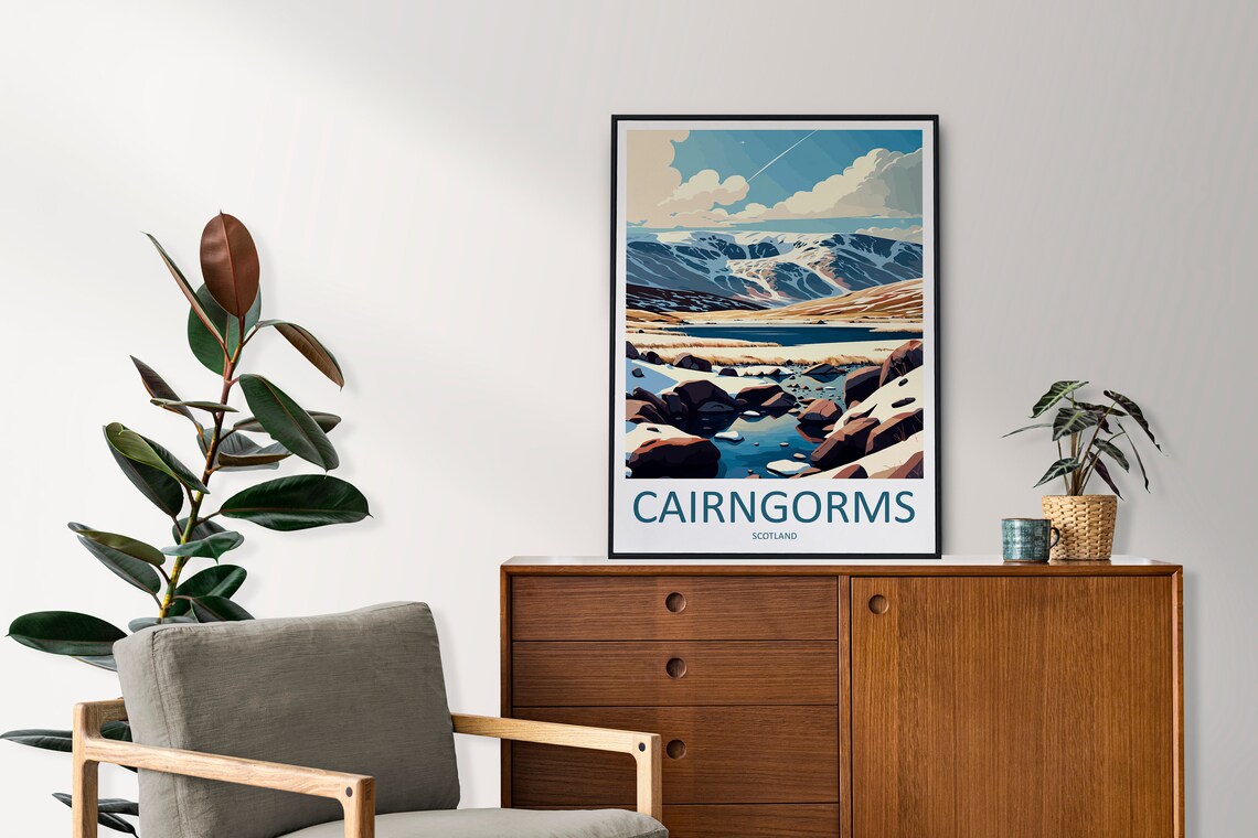 Cairngorms Travel Poster, Scotland Landscape Art - Image 2