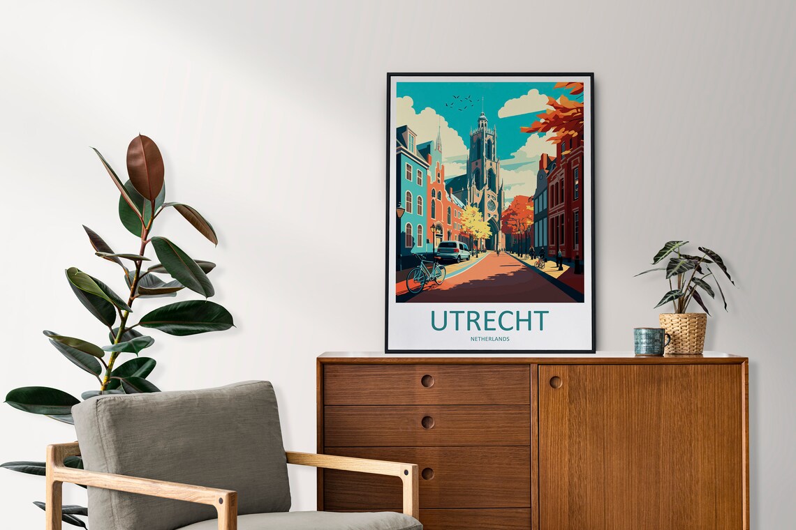 Utrecht Travel Poster, Netherlands Home Decor - Image 2