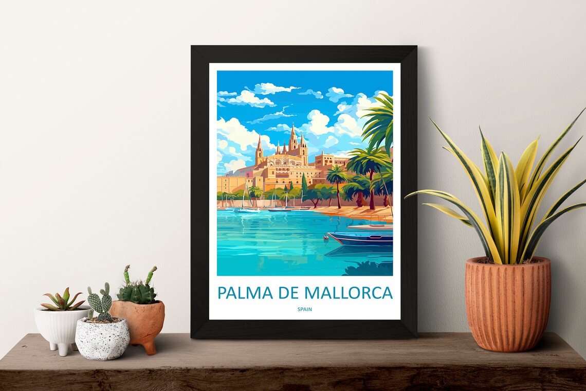 Palma De Mallorca Travel Poster, Spain Wall Art - Image 3