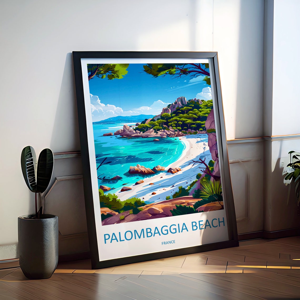 Palombaggia Travel Print Wall Art Palombaggia Wall Hanging Home Decor Palombaggia France Gift Art Lovers Wall Art Print Art Corsica Wall Art