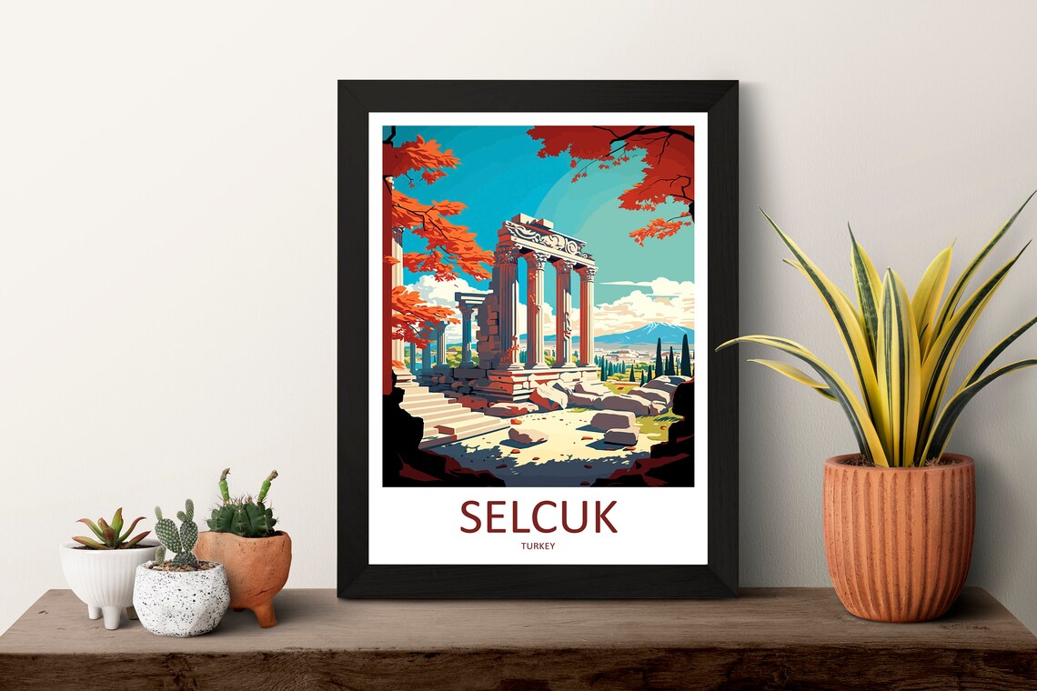 Selcuk Travel Poster, Turkey City Wall Art - Image 3