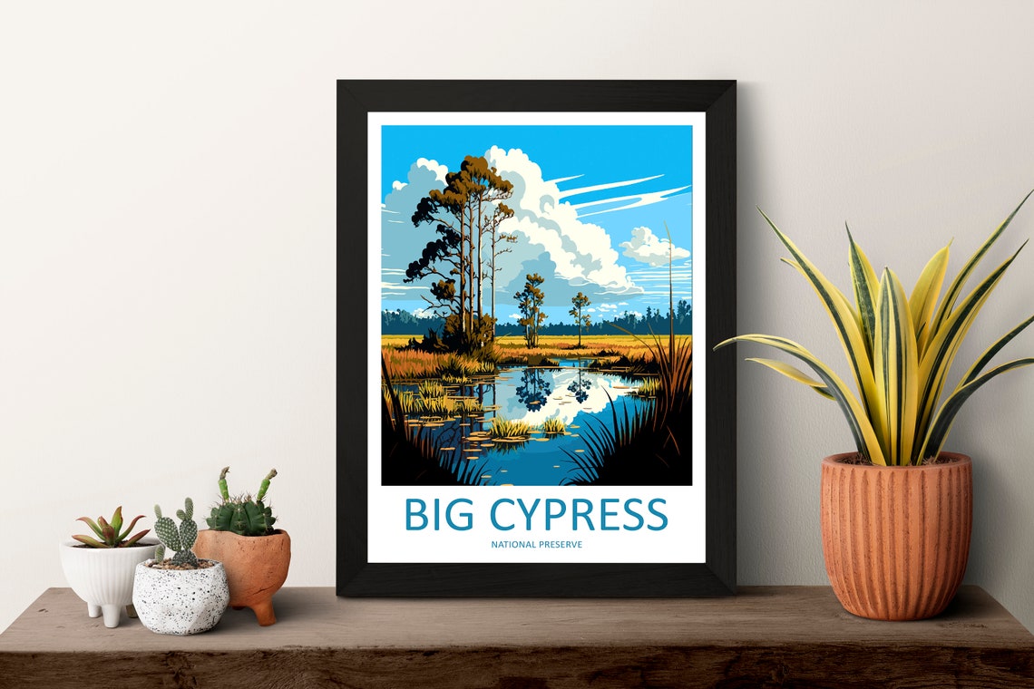 Big Cypress National Preserve Water Reflection Travel Poster - Image 3