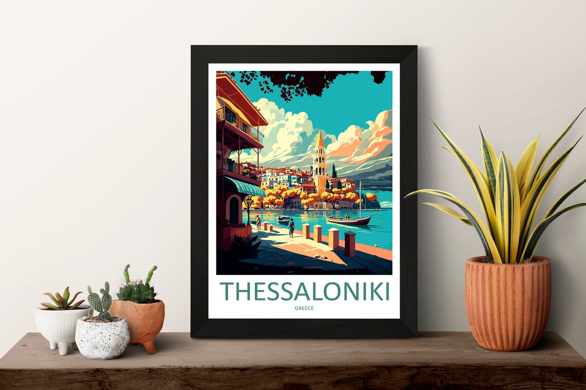 Thessaloniki Travel Print, Greece Wall Art - Image 3