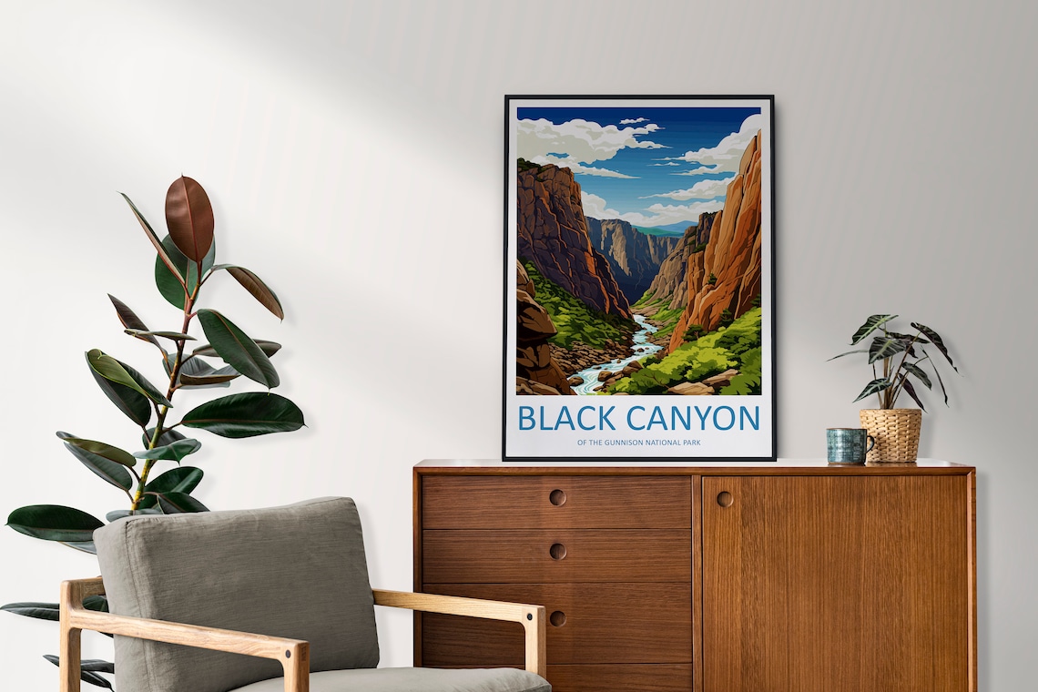 Black Canyon National Park Travel Poster, Colorado - Image 2