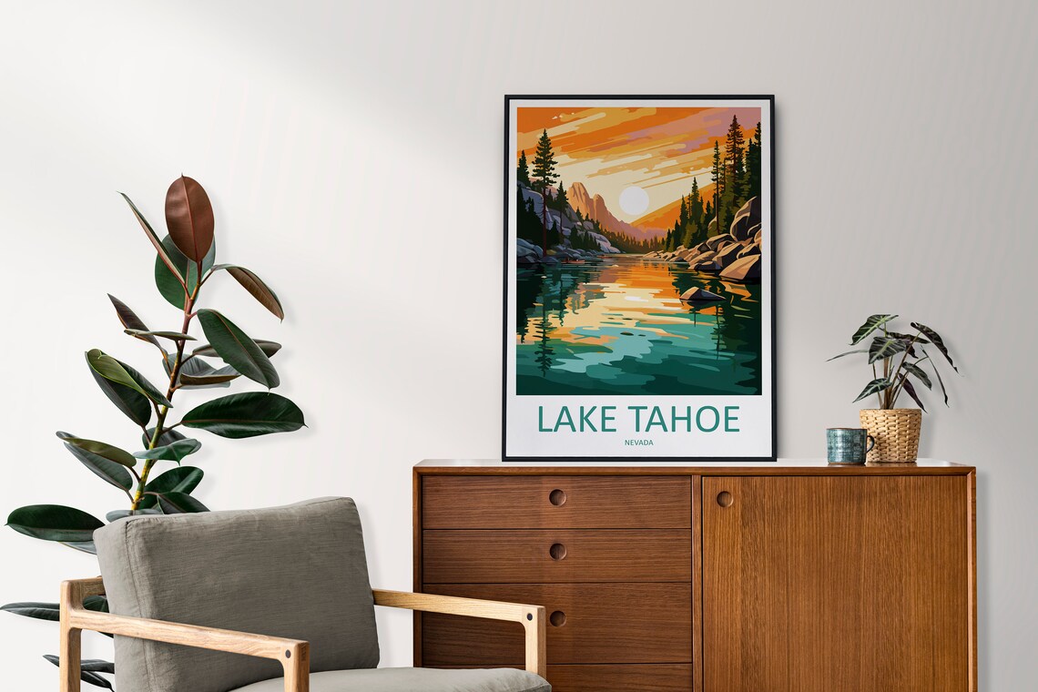 Lake Tahoe Travel Poster, Nevada Wall Art - Image 2