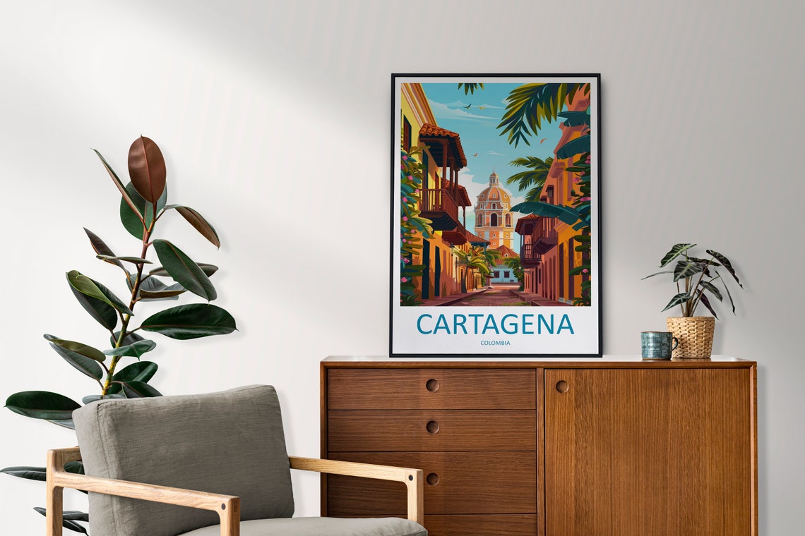 Cartagena Travel Print Wall Art Cartagena Wall Hanging Home Decoration Cartagena Gift Art Lovers Wall Art Print Art Cartagena - Image 2