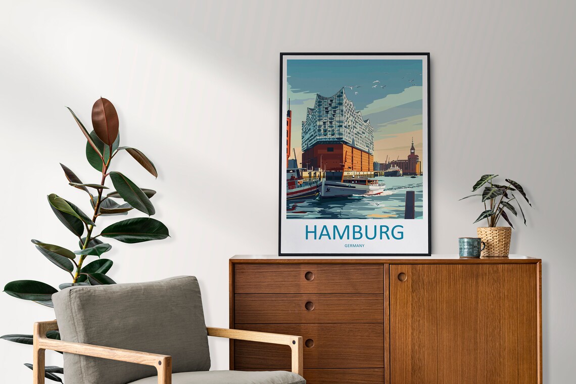 Hamburg Gift For Art Lovers Travel Poster - Image 2