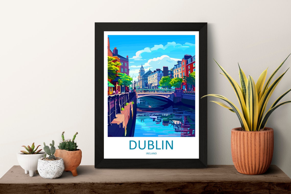 Dublin Skyline Art Print, Home Decor - Image 3
