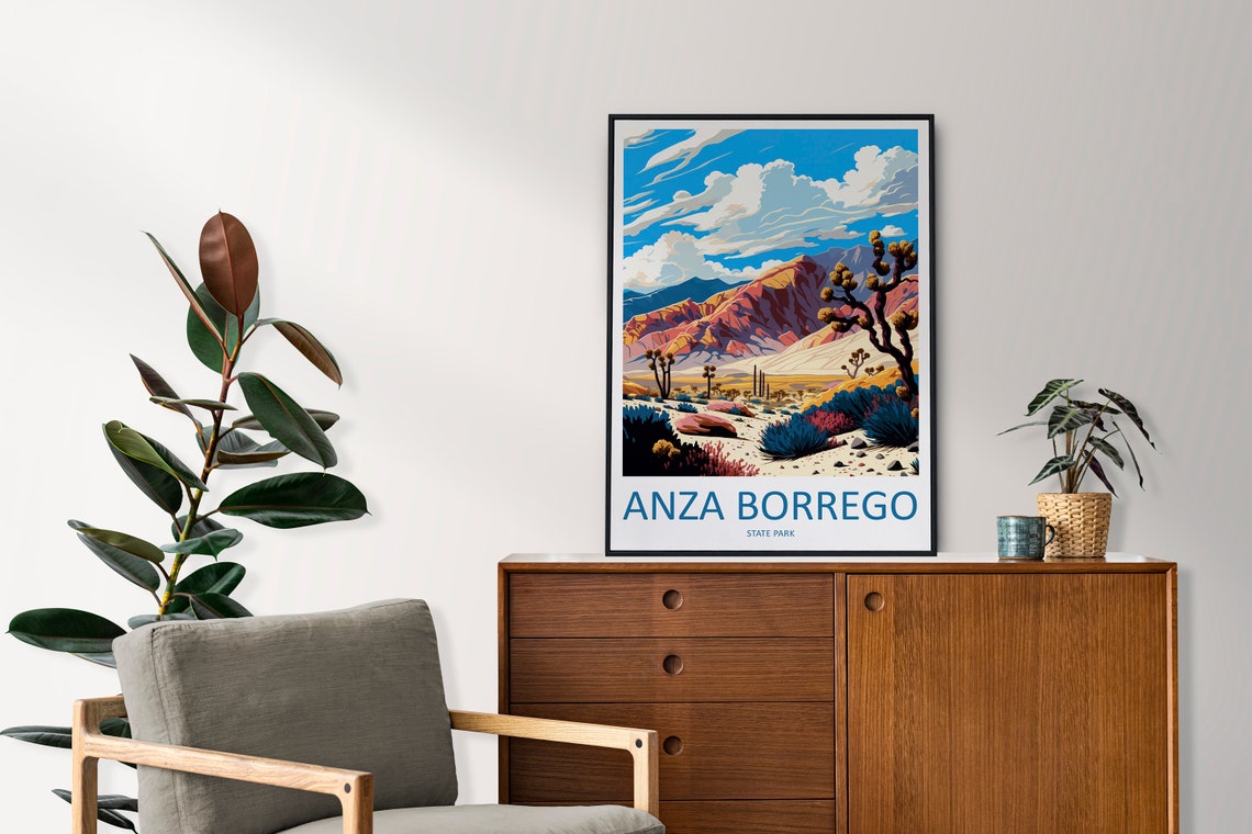 Anza Borrego Desert State Park Bloom Mountains Scenic Poster - Image 2