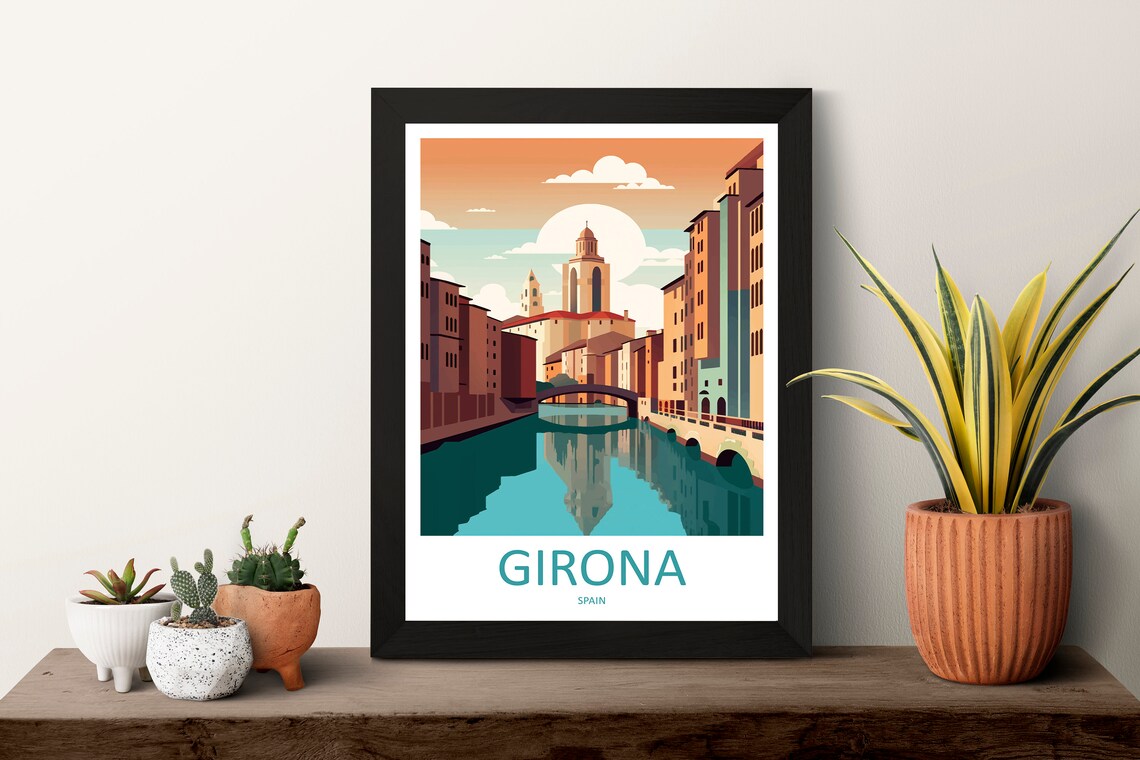 Girona Travel Poster, Spain Wall Decor - Image 3