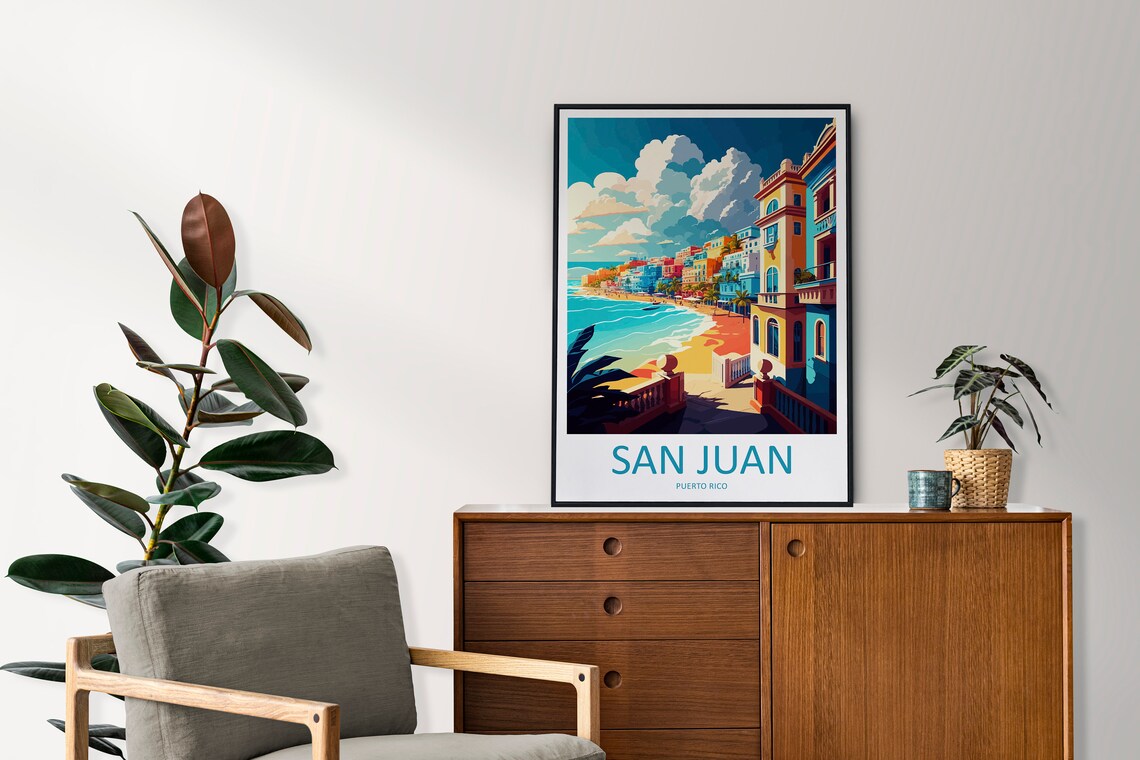 San Juan Travel Poster, Caribbean Wall Art Print - Image 2