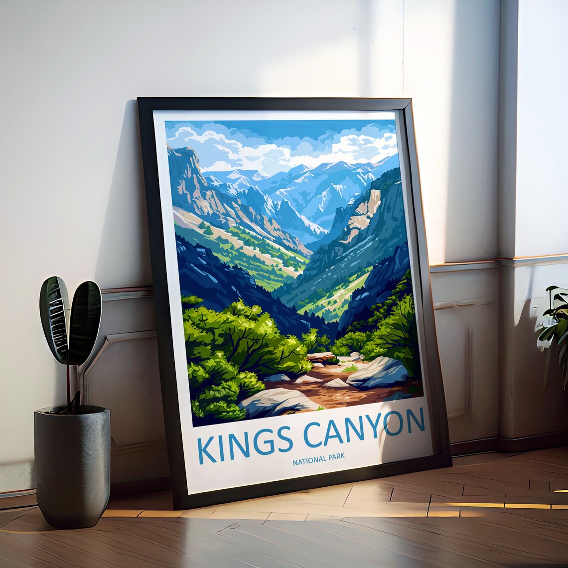 Kings Canyon Granite Cliffs California National Park Art Poster