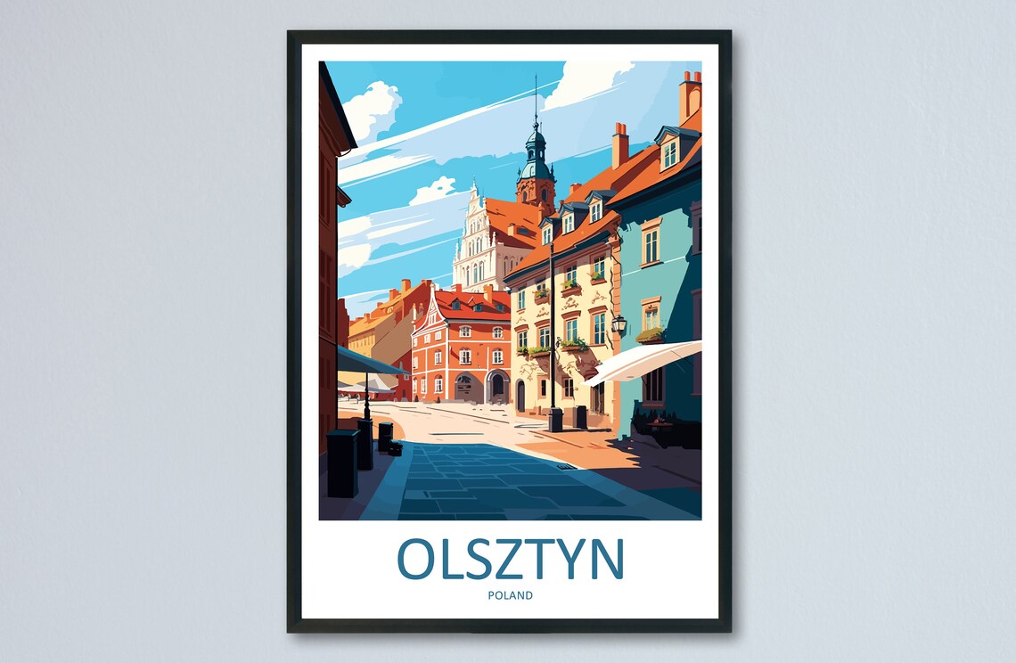 Olsztyn Travel Print, Poland Wall Art