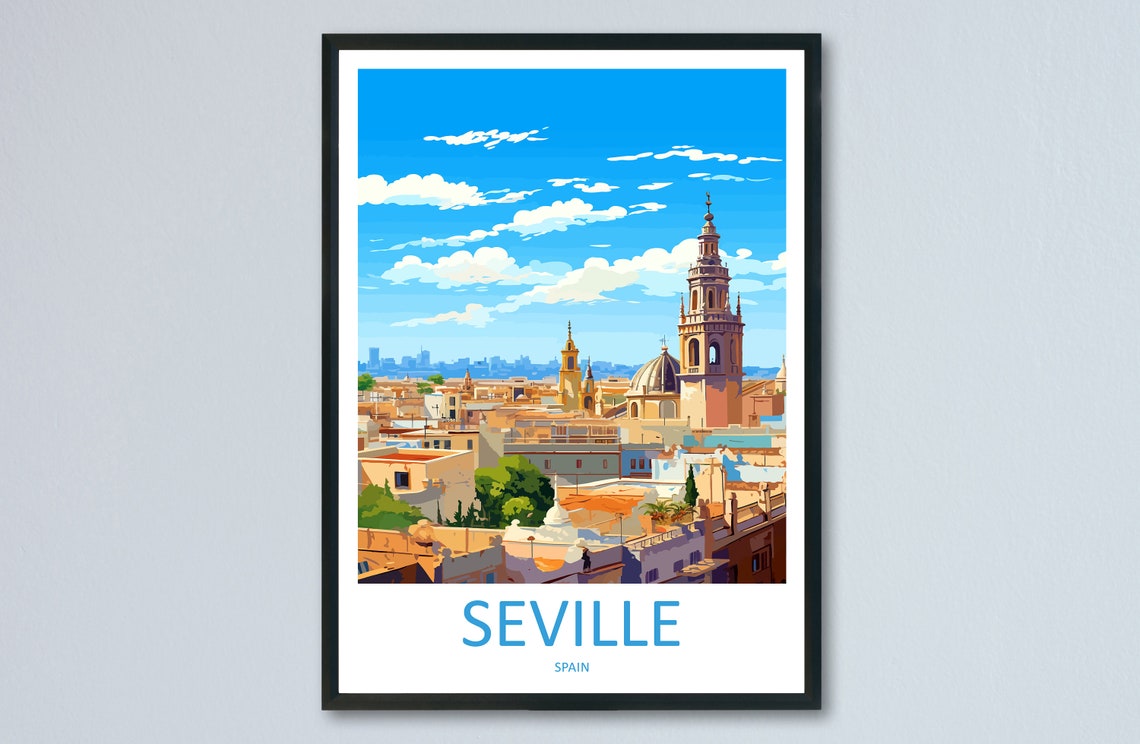 Seville Travel Print Wall Art Seville Wall Hanging Home Dcor Seville Gift Art Lovers Spain Art Lover Gift Seville Print Spain Wall Art Deco