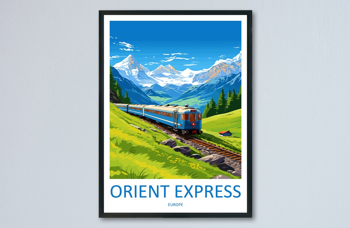 Orient Express Travel Poster, Europe Journey Decor