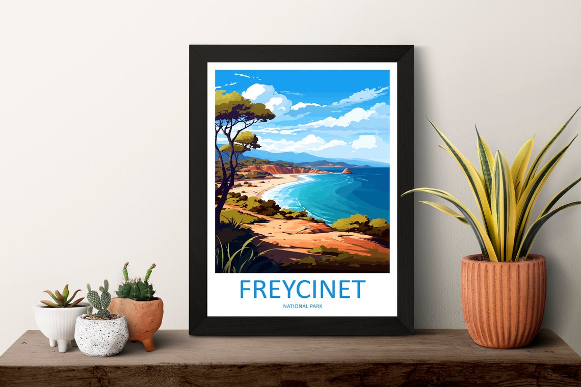 Freycinet National Park Turquoise Bay Overlook Travel Poster - Image 3