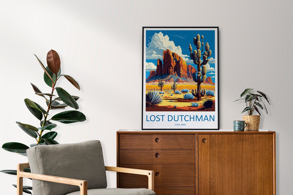 Lost Dutchman State Park Travel Poster, Arizona - Image 2