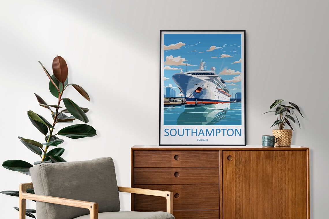 Southampton Travel Print, England Travel Poster - Image 2