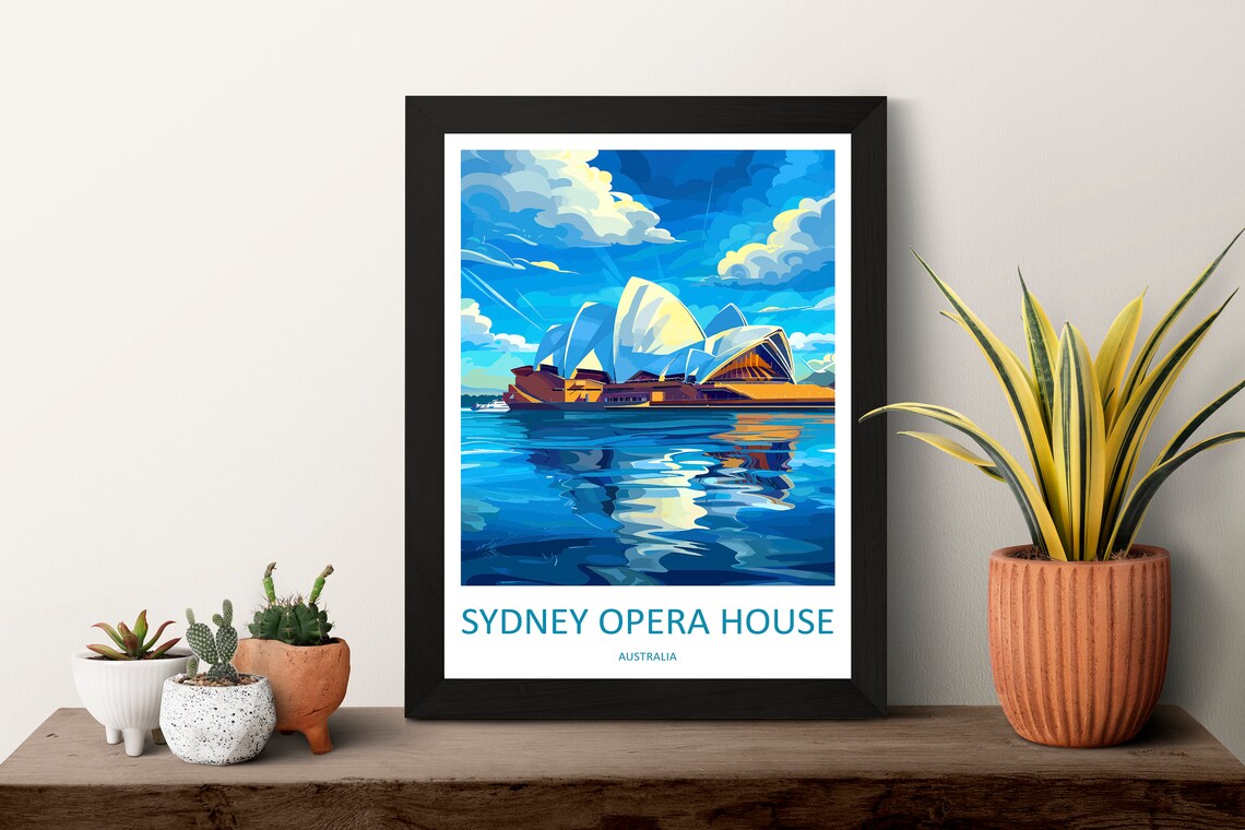 Sydney Opera House Australia Harbor Sails Waterfront Travel Poster - Image 3