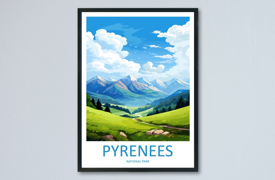 Pyrnes National Park Travel Print Wall Art Pyrnes Wall Hanging Home Dcor Pyrnes National Park Gift Art Lovers France Art Lover Gift