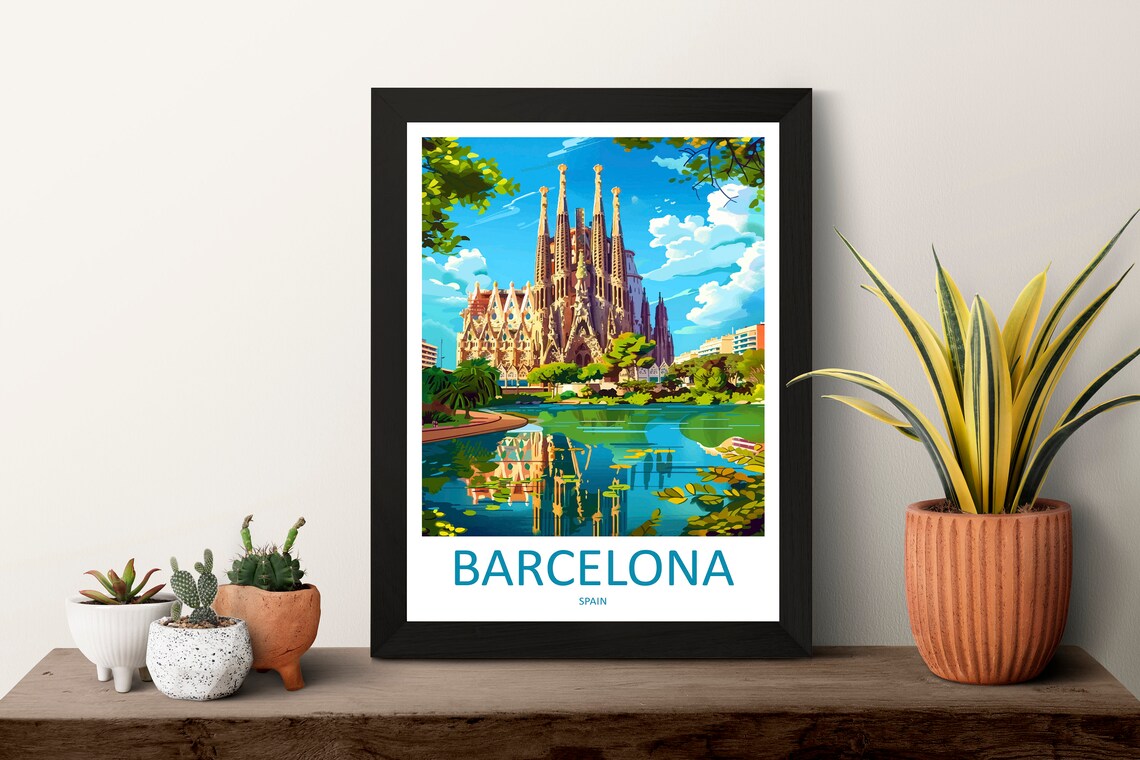 Barcelona Gift For Art Lovers Travel Poster - Image 3