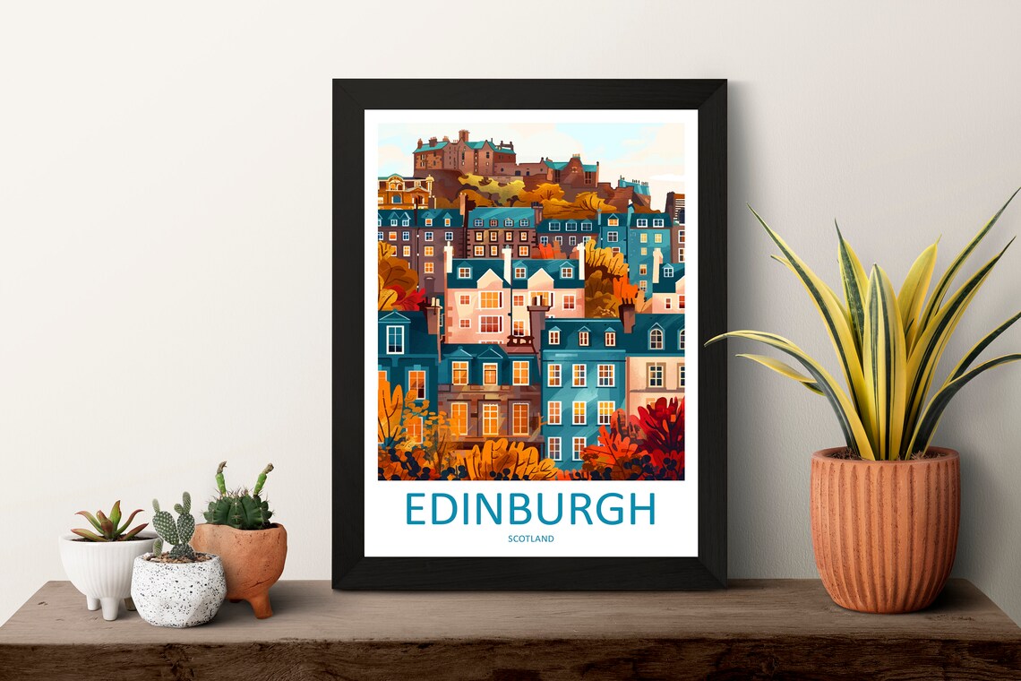 Edinburgh Cityscape Home Decor Wall Art Print - Image 3