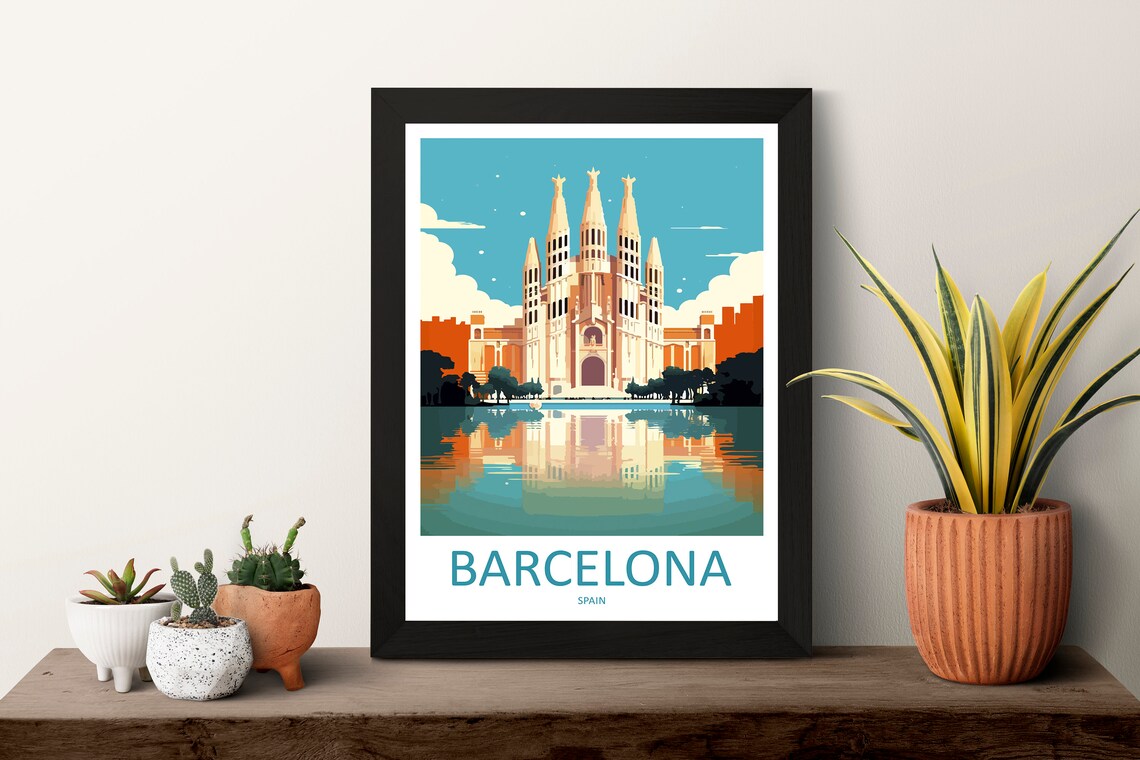 Barcelona Travel Poster, Spain Wall Decor - Image 3