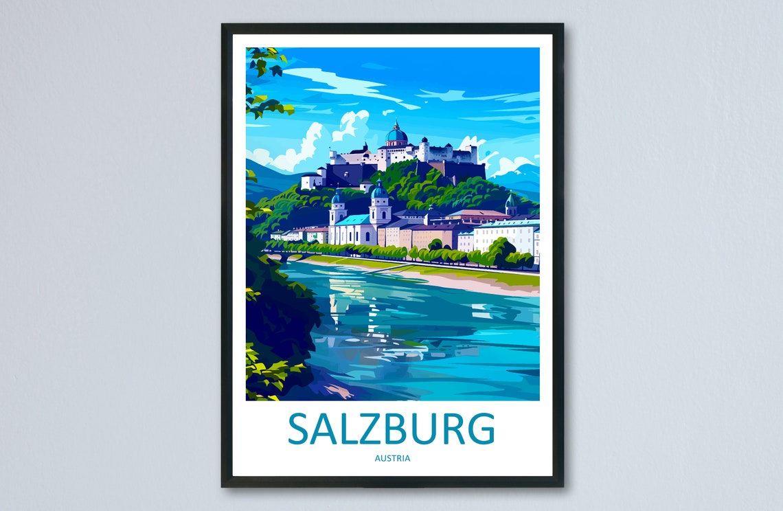 Salzburg Print Salzburg Home Dcor Cityscape Art Print Salzburg Wall Art For Travel Enthusiast Gift Wall Hanging Salzburg Austria Poster Art