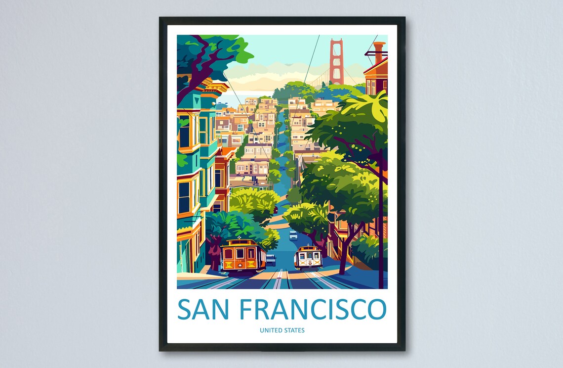 San Francisco Wall Hanging Home Dcor Wall Art Print