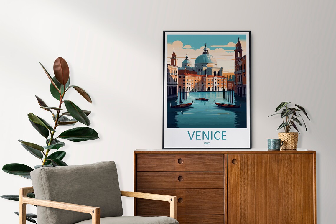 Venice Travel Poster, St Marks Square Italy - Image 2