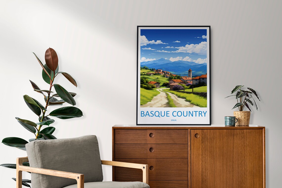 Basque Country Travel Poster, Spain Wall Art Print - Image 2